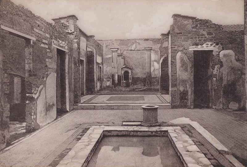 Casa Del Poeta Tragico, Dům tragického básníka (černobílá fotografie) od Italian Photographer