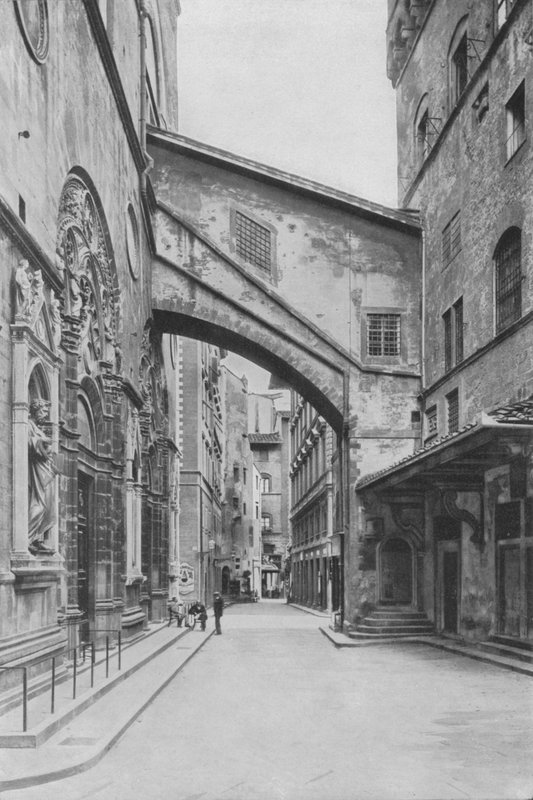 Florencie, kostel Orsanmichele (černobílá fotografie) od Italian Photographer