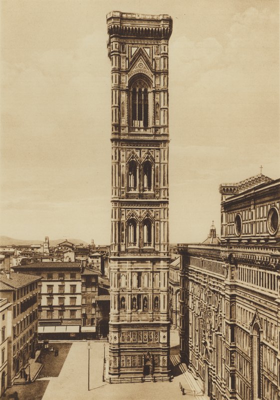 Firenze / Florencie: Katedrála, Campanile, Giotto (černobílá fotografie) od Italian Photographer