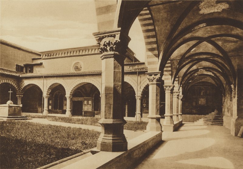 Firenze / Florencie: Kostel S Maria Novella, Zelený klášter, Fra Giovanni da Carpi (černobílá fotografie) od Italian Photographer