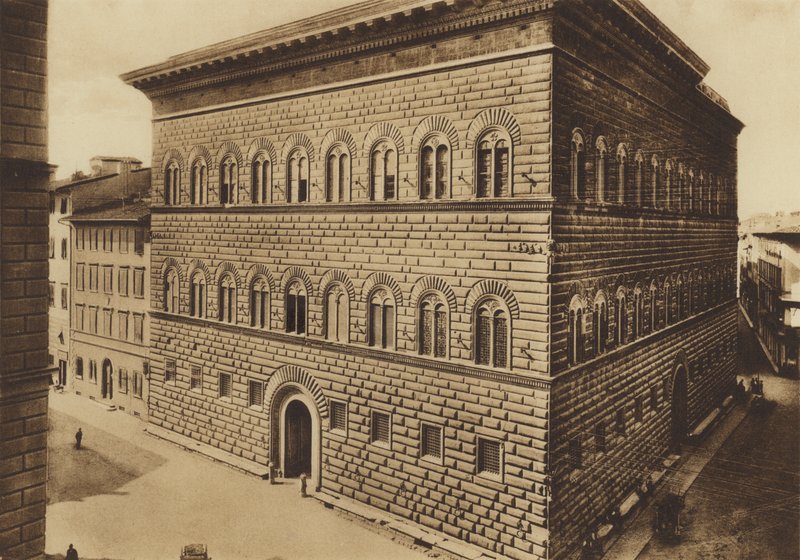 Firenze / Florencie: Palazzo Strozzi (černobílá fotografie) od Italian Photographer