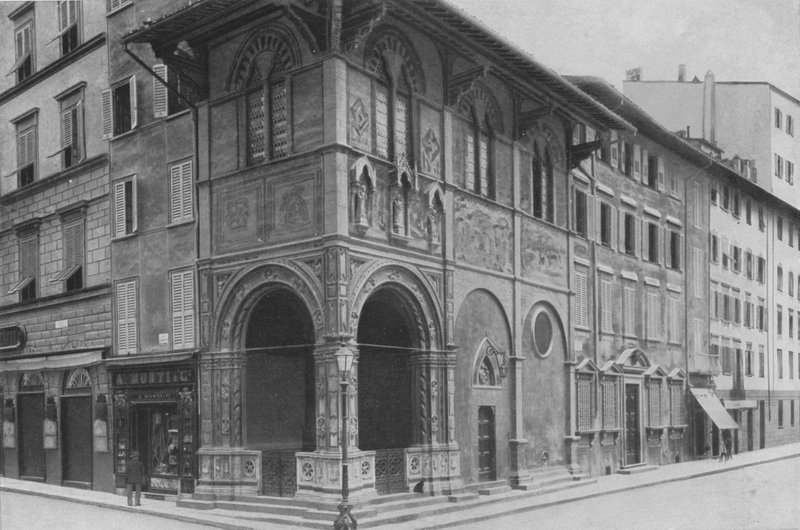Florencie, Loggia del Bargello (černobílá fotografie) od Italian Photographer