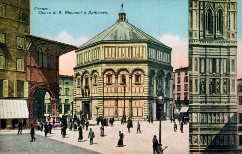 Florencie, kostel San Giovanni nebo Baptisterium od Italian Photographer