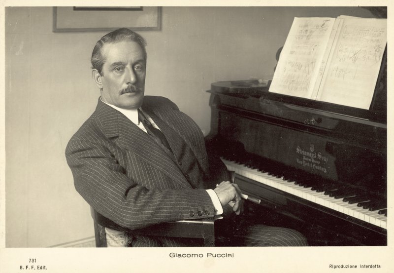 Giacomo Puccini (černobílá fotografie) od Italian Photographer