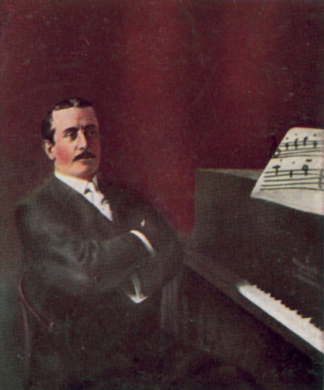 Giacomo Puccini, italský skladatel (kolorovaná fotografie) od Italian Photographer