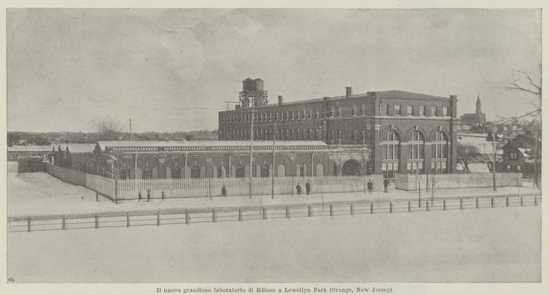 Edisonova grandiózní nová laboratoř v Lewellyn Park (Orange, New Jersey) od Italian Photographer