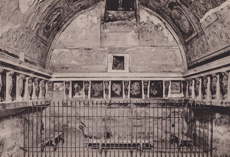 Interno Dei Bagni Del Foro, interiér lázní Fóra (černobílá fotografie) od Italian Photographer