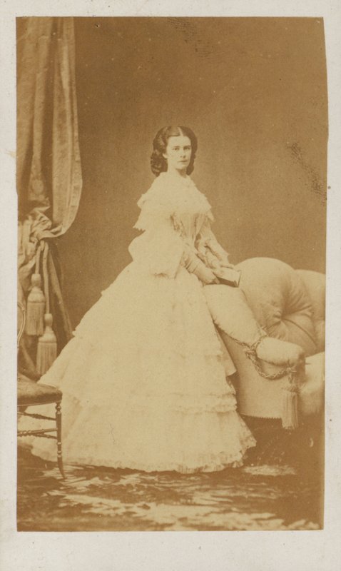 Maria Sophie Bavorská, královna choť Františka II., krále dvou Sicílií (černobílá fotografie) od Italian Photographer