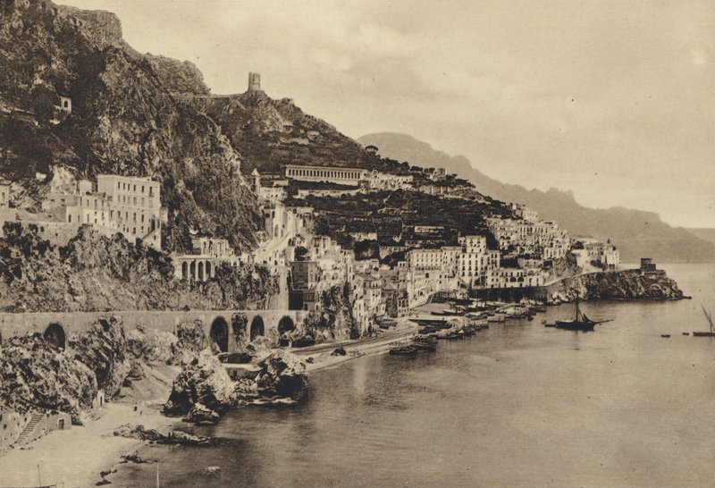 Neapol: Amalfi, Panorama (č/b foto) od Italian Photographer