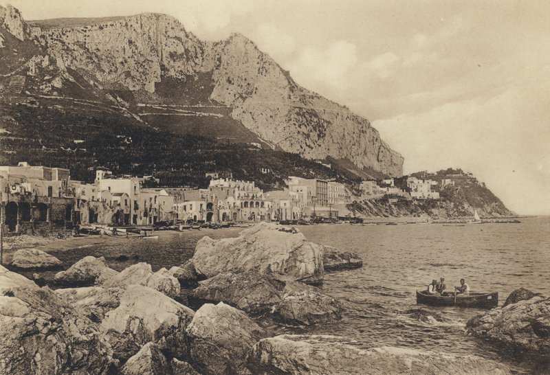 Neapol: Capri, Marina Grande (černobílá fotografie) od Italian Photographer