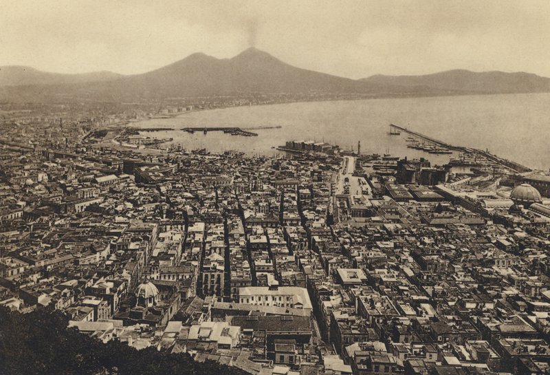Neapol: Panorama Da S Martino (černobílá fotografie) od Italian Photographer