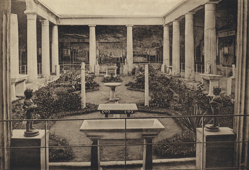 Neapol: Pompeje, Casa Dei Vetti (černobílá fotografie) od Italian Photographer