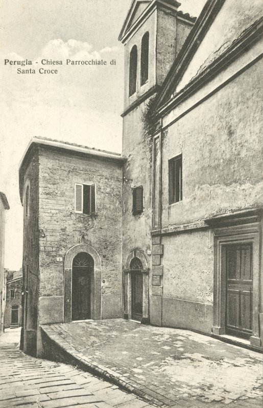 Perugia: farní kostel Santa Croce (čb fotografie) od Italian Photographer