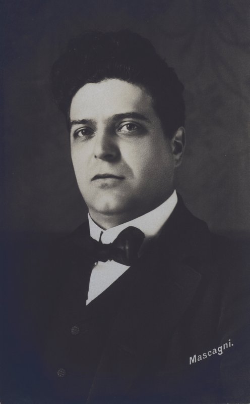 Pietro Mascagni, italský skladatel opery Cavalleria Rusticana (čb foto) od Italian Photographer