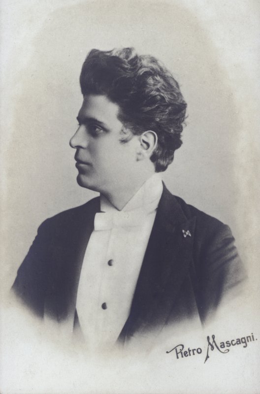 Pietro Mascagni, italský skladatel opery Cavalleria Rusticana (čb foto) od Italian Photographer