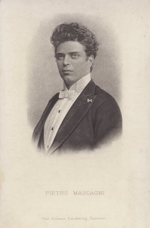Pietro Mascagni, italský skladatel opery Cavalleria Rusticana (čb foto) od Italian Photographer