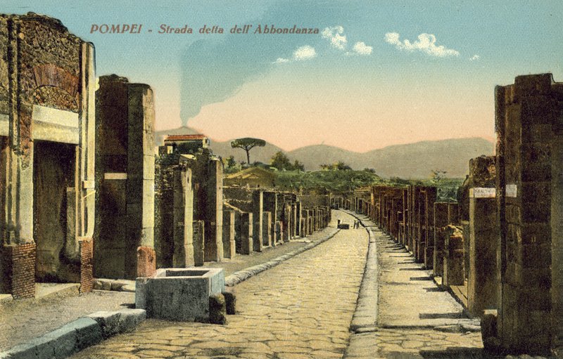 Pompeje, Itálie, ulice s názvem Dell Abbondanza od Italian Photographer