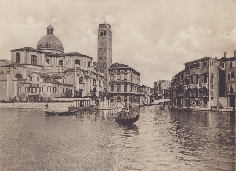 Rio Cannareggio a Palazzo Labia (černobílá fotografie) od Italian Photographer