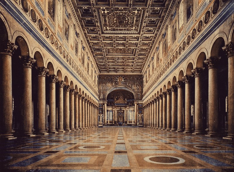 Řím / Rome: Basilica of St Paul, interior (color photo) od Italian Photographer