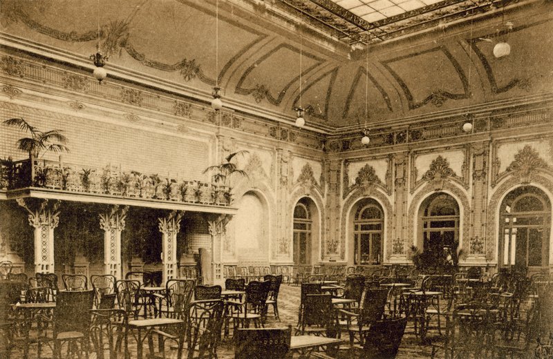 San Remo, Casino Municipale, Zimní zahrada (černobílá fotografie) od Italian Photographer