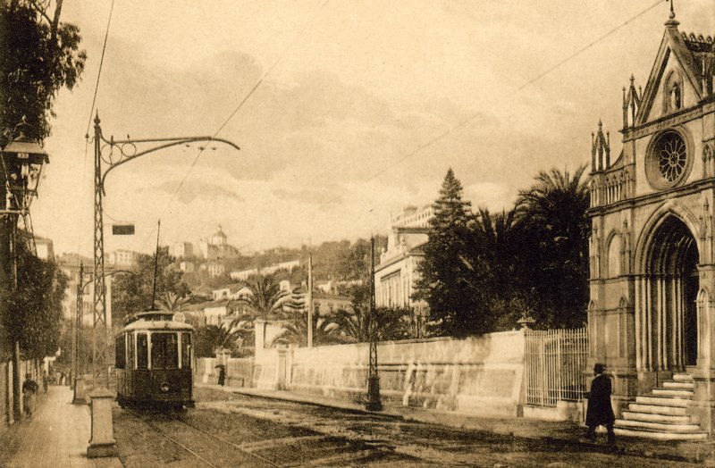 Sanremo, Corso Cavallotti (černobílá fotografie) od Italian Photographer