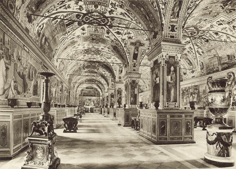 Vatikánská knihovna, I. sál od Italian Photographer