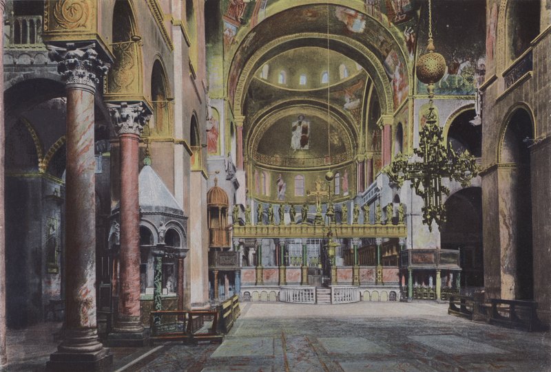 Benátky, interiér kostela San Marco (barevná fotografie) od Italian Photographer