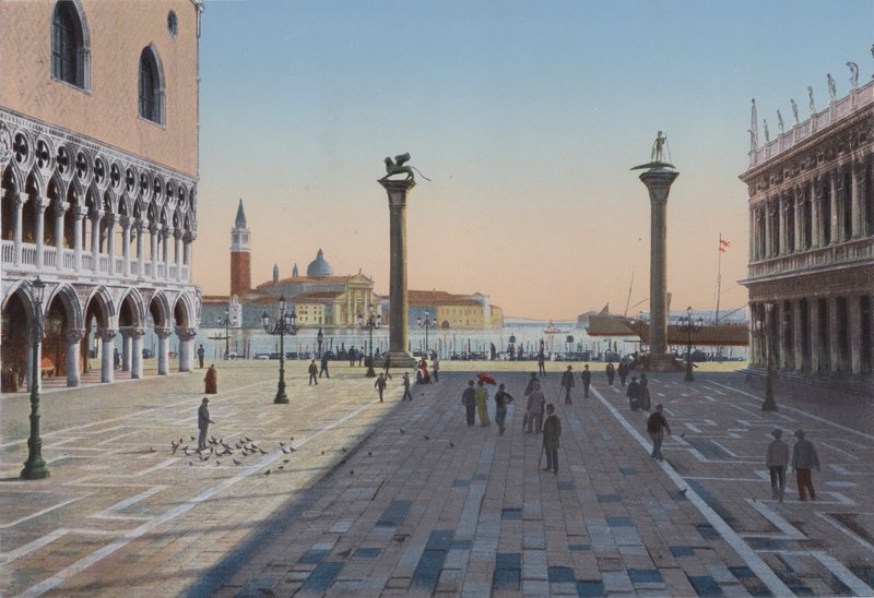 Benátky, Piazzetta San Marco a dva sloupy (barevné fotografie) od Italian Photographer