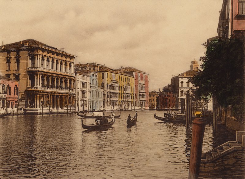 Venezia / Benátky: Canal Grande e Palazzo Browning (barevné foto) od Italian Photographer