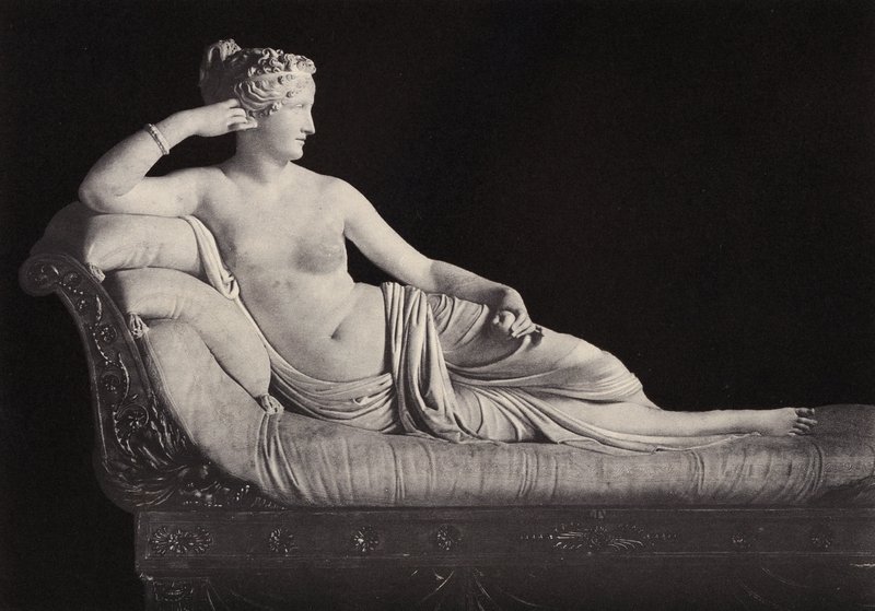 Vila Umberto I, Muzeum Borghese, Paulina Borghese, sestra Napoleona I. (čb fotografie) od Italian Photographer
