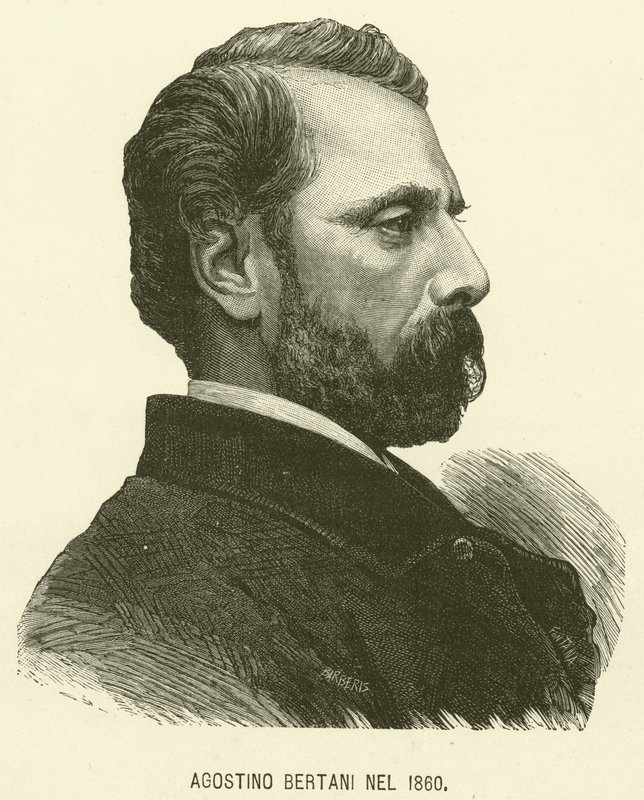 Agostino Bertani v roce 1860 (rytina) od Italian School