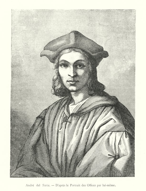 Andre del Sarte, Po portrétu Uffizi sám (rytina) od Italian School