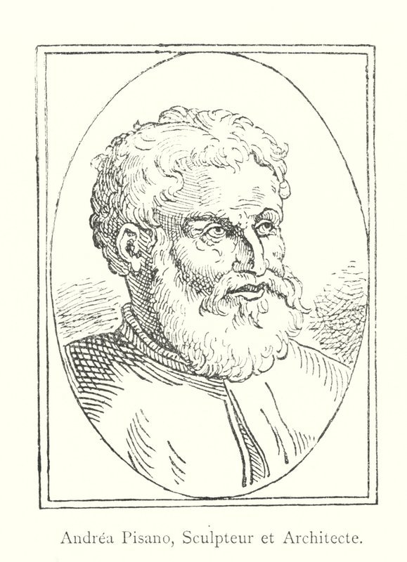 Andrea Pisano, sochař a architekt (rytina) od Italian School