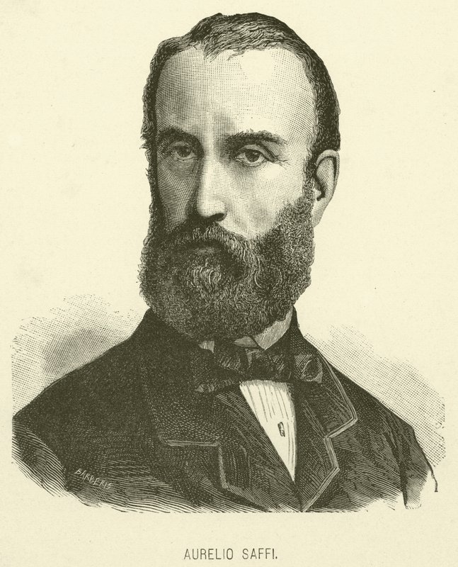 Aurelio Saffi (rytina) od Italian School
