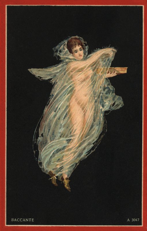 Baccante (barevná litografie) od Italian School