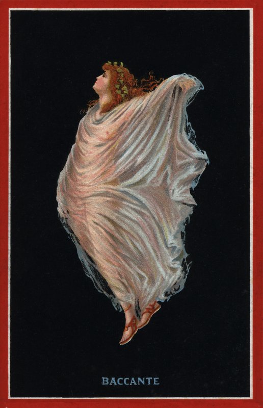 Baccante girl (barevná litografie) od Italian School