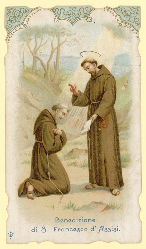 Požehnání svatého Františka z Assisi od Italian School