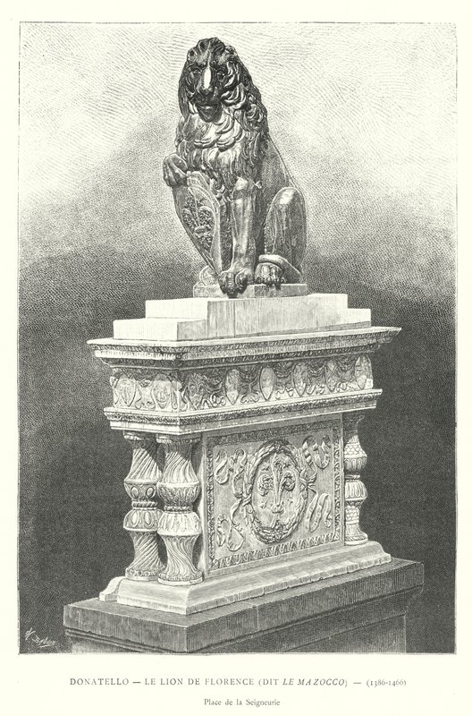 Donatello, lev z Florencie, známý jako Le Mazocco od Italian School