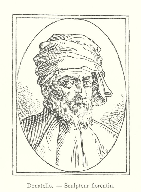 Donatello, florentský sochař (rytina) od Italian School