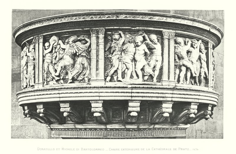 Donatello a Michele di Bartolommeo, vnější kazatelna katedrály Prato od Italian School