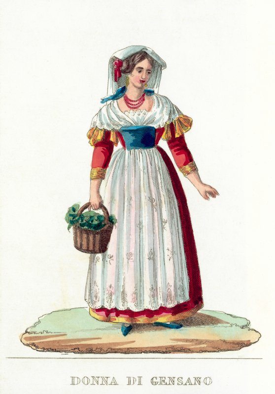 Donna de Gensano (rytina Kabure) od Italian School