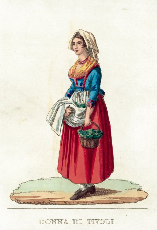 Donna de Tivoli (Collurid Engraving) od Italian School