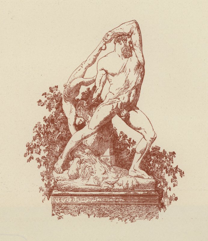 Herkules a Lica, Canova (litografie) od Italian School