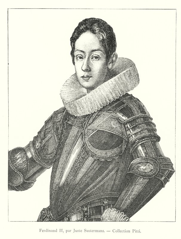 Ferdinand II, Juste Sustermans, Pitti Collection (rytina) od Italian School