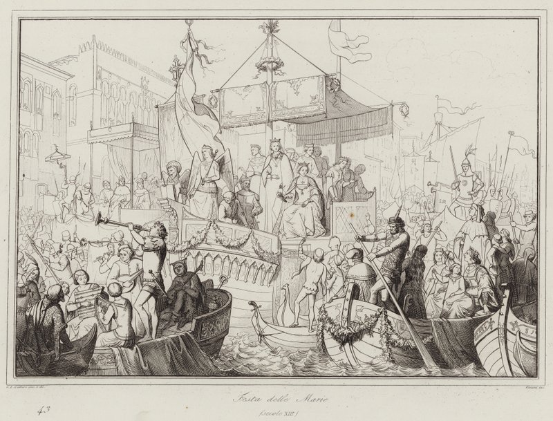 Festa delle Marie, 13. století (rytina) od Italian School