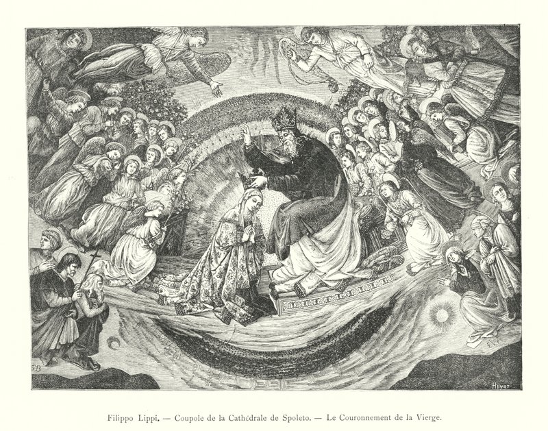 Filippo Lippi, Dóm katedrály Spoleto, Korunovace Panny Marie (rytina) od Italian School
