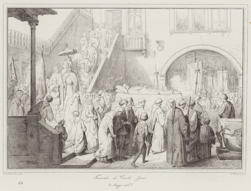 Pohřeb Carla Zena od Italian School