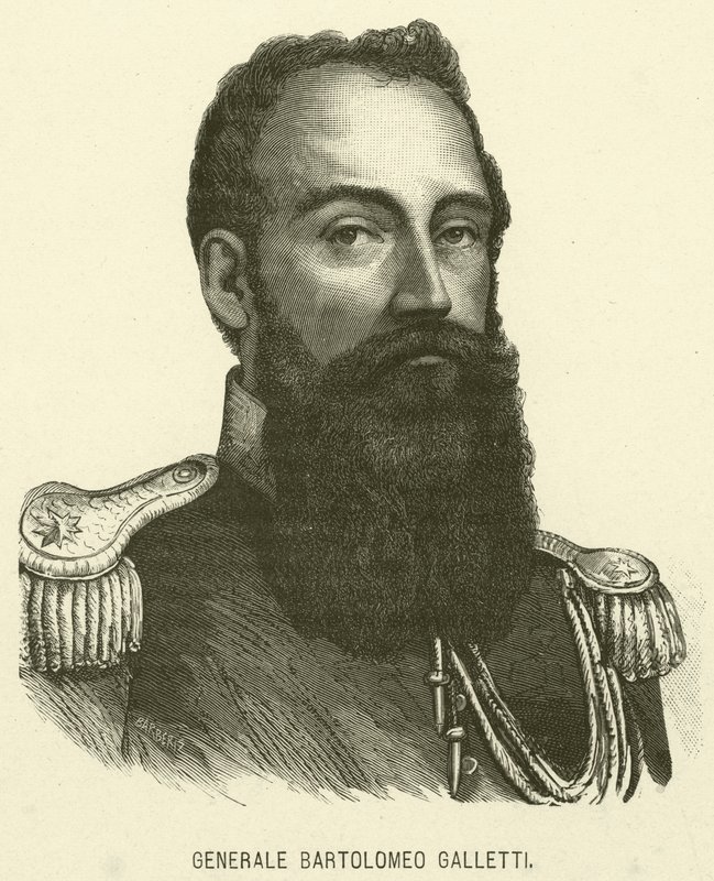 Generál Bartolomeo Galletti (rytina) od Italian School