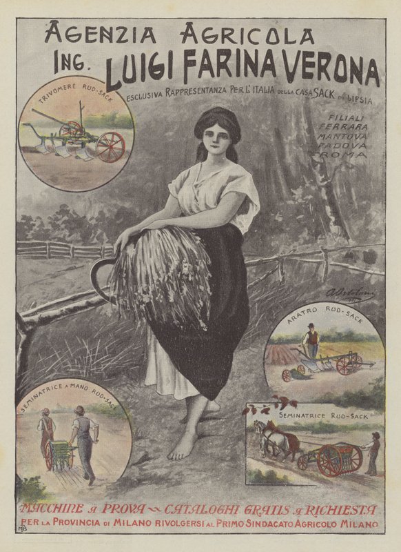 Ing Luigi Farina Verona (barevná litografie) od Italian School