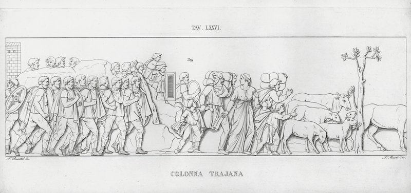 Trajánův sloup, Trajánův sloup (rytina) od Italian School